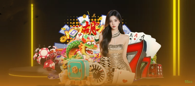 Imagem promocional dos jogos de lottery da 55cc